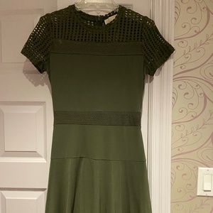 Michael Kors Mesh Combo Dress Green